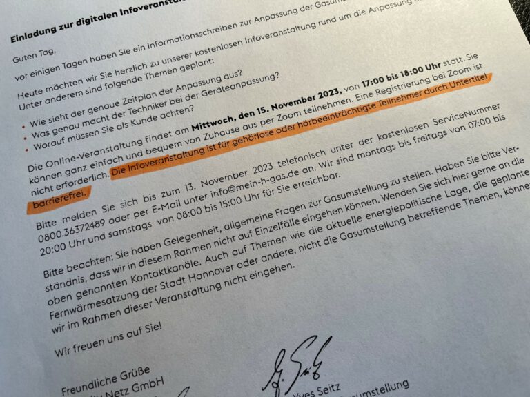 Einladung zur Online-Veranstaltung am 15.11.2023 um 17:00 Uhr, barrierefrei und inklusiv.