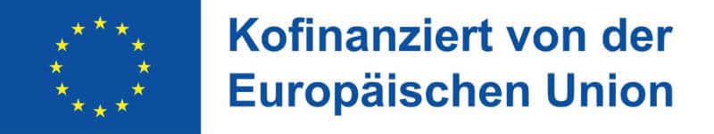 EU-Flag mit Text: Kofinanziert von der Europäischen Union.