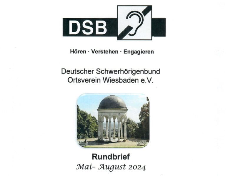 Hörgerät im Gleichgewichtssymbol, Unterstützung für Schwerhörige in Kirche und Diakonie.