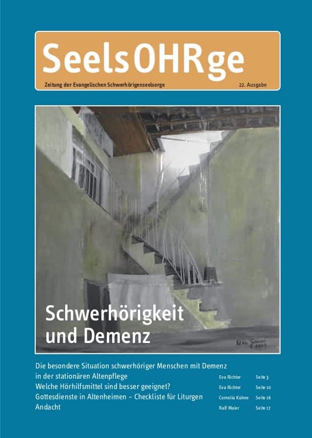 Cover der SeelsOHRge 22. Ausgabe mit Illustration einer Treppe und Wand.