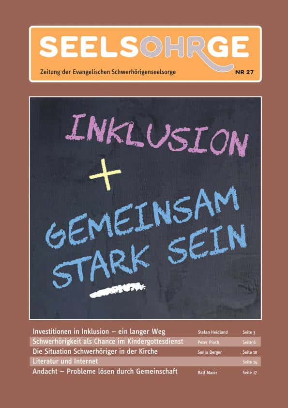 Barrierefreier Zugang für Menschen mit Hörbehinderung in Kirche und Diakonie.